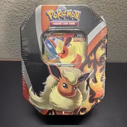 Pokemon TCG Eevee Evolutions Tin Flareon V- FACTORY SEALED - Image 1