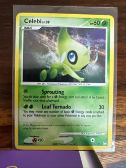 Celebi 7/123 Holo Rare Mysterious Treasures Pokemon Holo Moderately Played - Image 1