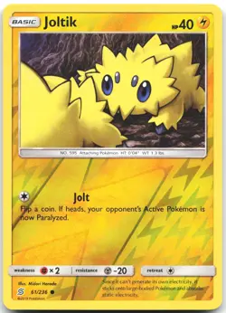 Joltik 61/236 Common Unified Minds Pokemon Reverse Holo Near Mint - Image 1