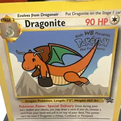 DRAGONITE Black Star Promo 5 1999 WB Pokemon The First Movie WOTC Vintage - Image 2