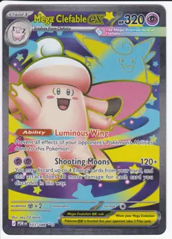 Mega Clefable ex 103/088 Ultra Rare Perfect Order Pokemon Holo Near Mint - Image 1