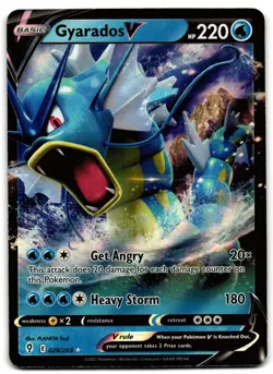 Gyarados V 028/203 - 🌊 Evolving Skies V Rare Pokemon TCG Holo 🖤 - LP - Image 1