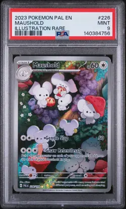 2023 POKEMON PAL EN-PALDEA EVOLVED ILLUSTRATION RARE #226 MAUSHOLD PSA 9 - Image 1