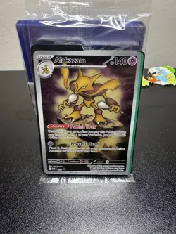 Pokemon TCG Alakazam 009 Mega Evolution Black Star Holo Promo - Image 1