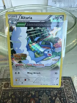 2015 Pokemon Altaria XY46 Roaring Skies Prerelease STAFF Promo Holofoil LP/MP - Image 1