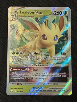 Pokemon TCG Crown Zenith 014/159 Leafeon VSTAR Ultra Rare - NM - Image 1