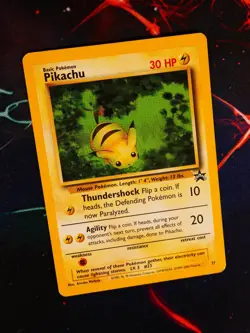HP Pokemon PIKACHU Card BLACK STAR PROMO Set #27 The Power of One Movie Non-Holo - Image 1