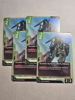 4x Gundam Dynames (GN Full Shield) GD04-029 Gundam Card Game Playset - Image 1