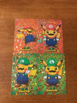 Mario & Luigi Pikachu Cracked Ice Shapes Pokemon 2024 Card Database Merry... - Image 1