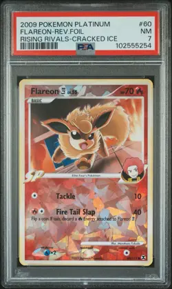 PSA 7 Flareon 60/111 Rising Rivals Reverse Holo Pokemon Slab - Image 1