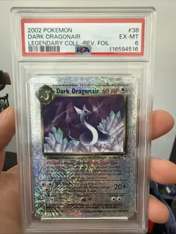 2002 Legendary (Collection) Reverse Holo Dark Dragonair Pokemon 38/110 PSA 6 - Image 1