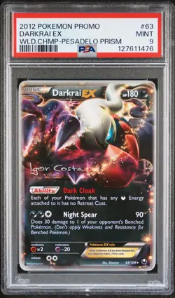 Pokemon Darkrai EX 63/108 World Championship Pesadelo Prism Promo PSA 9 MINT - Image 1