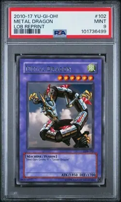 Metal Dragon *PSA 9* LOB-102 *Rare* 2010 * Yugioh - Image 1