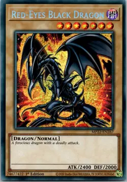 Yugioh Red-Eyes Black Dragon MP22-EN267 1st Edition Prismatic Secret Rare NM - Image 1