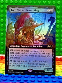 1x Lord Skitter, Sewer King (FOIL Extended Art) - 339 Wilds of Eldraine - NM MTG - Image 1
