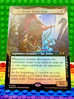 1x Lord Skitter, Sewer King (FOIL Extended Art) - 339 Wilds of Eldraine - NM MTG - Image 2