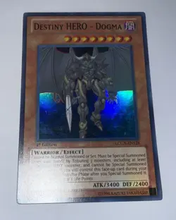 Yugioh Destiny HERO - Dogma LCGX-EN128 1st Edition Super Rare (NM+) - Image 1