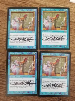Wizard Mentor X1 Urza's Saga Ed Signed in Black by Jeff Miracola MTG - Image 1