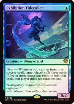 NM Foil Exhibition Tidecaller, MTG, Secrets of Strixhaven, Magic, 48 - Image 1