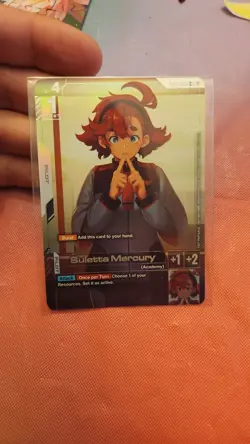 Gundam Card Game Suletta Mercury FIRST COMBAT Top 4 TCG Exclusive Promo English - Image 1