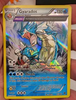 Pokemon TCG XY Ancient Origins Gyarados 21/98 Holo Rare Full Art LP - Image 1
