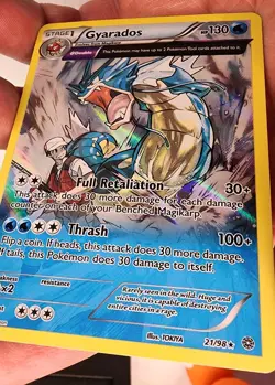 Pokemon TCG XY Ancient Origins Gyarados 21/98 Holo Rare Full Art LP - Image 2