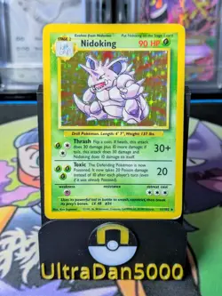 Pokemon Nidoking Holo Rare TCG Card Base Set 11/102, WOTC 1999 - Image 1