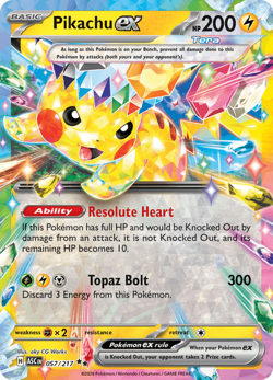 Pokemon TCG: Pikachu ex 057/217 RR - Me: Ascended Heroes Holo - NM - Image 1