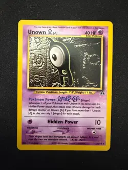Unown A 33/75 Neo Discovery Non Holo Rare Pokemon TCG - Image 1