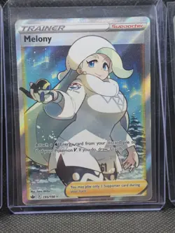 Pokemon TCG Chilling Reign Trainer Supporter Holo Lot Peonia Melony Doctor - Image 3