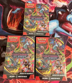 Pokemon TCG: Phantasmal Flames Factory Sealed Booster Bundle Box (Lot of 3) - Image 1