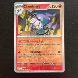 Chandelure 038/167 Pokemon Twilight Masquerade SV06 Reverse Holo Rare NM - Image 1