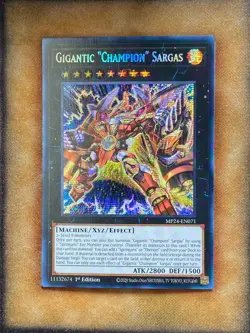 Yugioh Gigantic "Champion" Sargas MP24-EN071 Secret Rare 1st Ed NM - Image 1