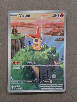 Pokemon Card 2025 Jumbo VICTINI Black Star Promo 208 Black Bolt White Flare LP - Image 2