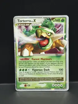 Pokemon TCG Torterra LV.X Black Star Promotional Holo Card DP09 - Image 1
