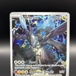 Pokemon N's Zekrom 031 Mega Evolution Promo Full Art Holo Card 130 HP English - Image 2