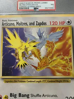 Psa Pokemon Jumbo Articuno, Moltres and Zapdos 1999-2000 WOTC Promo Pokemon Card - Image 4
