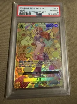 PSA 10 Nami OP08-106 SP Alt Art One Piece Card Japanese New Emperor - Image 1