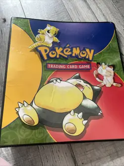 1999 Vintage Pokemon Card WOTC Folder Empty Album Binder Snorlax No Cards - Image 1