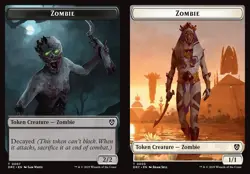 1x Zombie // Zombie - Token NM Eng MTG - Aetherdrift Commander - Image 1