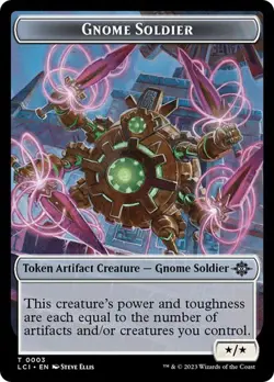 Gnome Soldier Token, MTG, Lost Caverns of Ixalan Token, Magic Token - Image 1