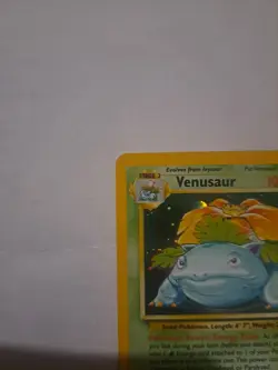 Pokemon Venusaur Trading Card Solar Beam Attack HP100 Base Set 2! - Image 2