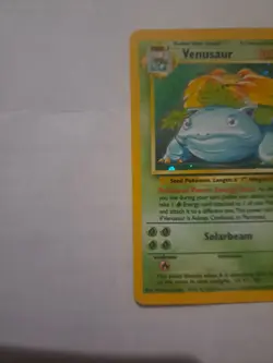 Pokemon Venusaur Trading Card Solar Beam Attack HP100 Base Set 2! - Image 5