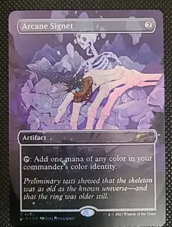 MTG Arcane Signet (1492) Secret Lair Through the Wormhole GALAXY FOIL NM - Image 1
