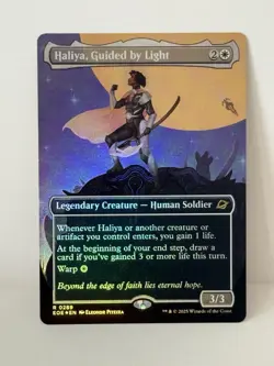 Haliya, Guided By Light Rare 0289 Borderless Foil Edge of Eternities MTG NM - Image 1