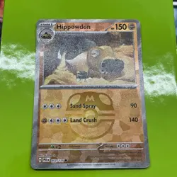 Pokemon Hippowdon 053/131 Sv: Prismatic Evolutions Master Ball Reverse Holo - Image 1