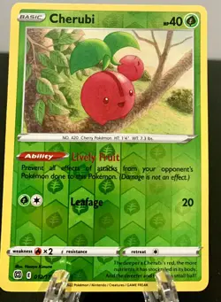 Pokemon TCG Brilliant Stars Cherubi #12 Reverse Holo - Image 1