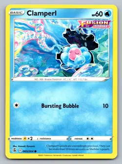 Pokemon TCG SWSH08: Fusion Strike Clamperl 065/264 - Image 1