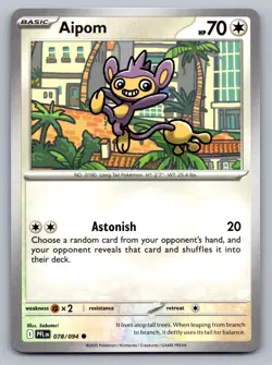 Pokemon TCG ME02: Phantasmal Flames Aipom 078/094 - Image 1