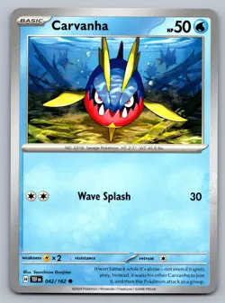 Pokemon TCG SV05: Temporal Forces Carvanha 042/162 - Image 1
